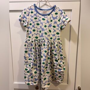 Hanna Andersson Blue and Green Floral Kids Dress